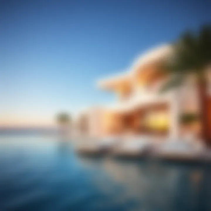 Luxurious exterior design showcasing Ibiza-inspired architecture at Damac Lagoons