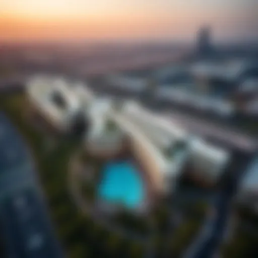 Aerial View of Damac Lincoln Park Stunning aerial view of Damac Lincoln Park showcasing its architectural elegance