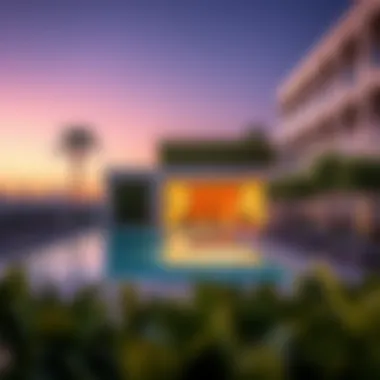 Luxurious amenities at Damac Lincoln Park including a swimming pool and lounge areas