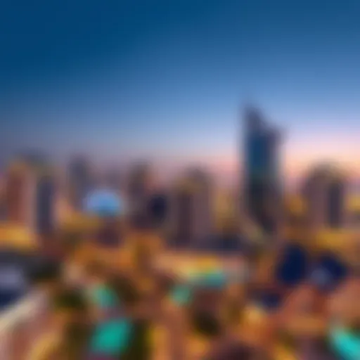 Aerial view of iconic Damac Properties developments in Dubai