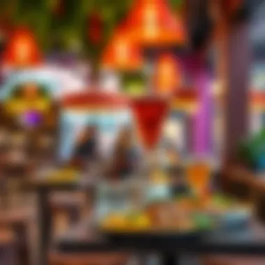 Colorful Café Delights A vibrant café scene showcasing colorful dishes and drinks