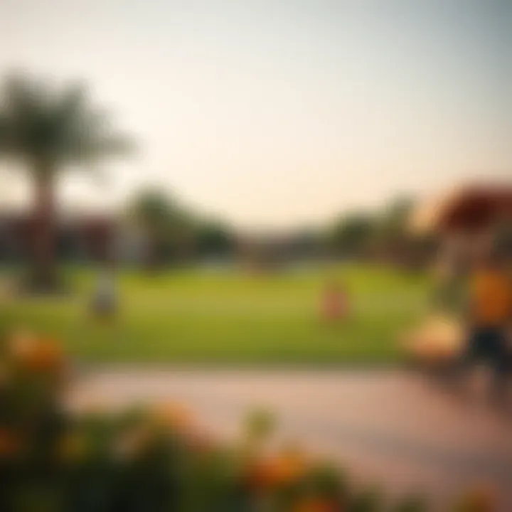 Community Park Life in Abu Hail Community park in Abu Hail with families enjoying recreational activities