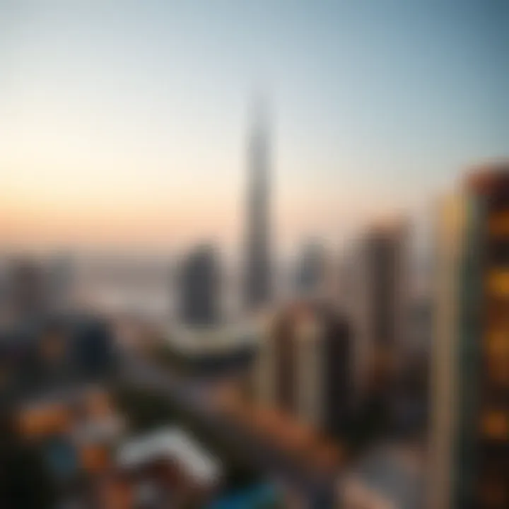 Panoramic view of Dubai's real estate landscape featuring the tower