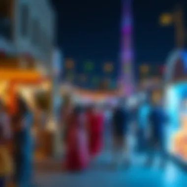 Vibrant cultural event in the heart of Dubai showcasing local art.