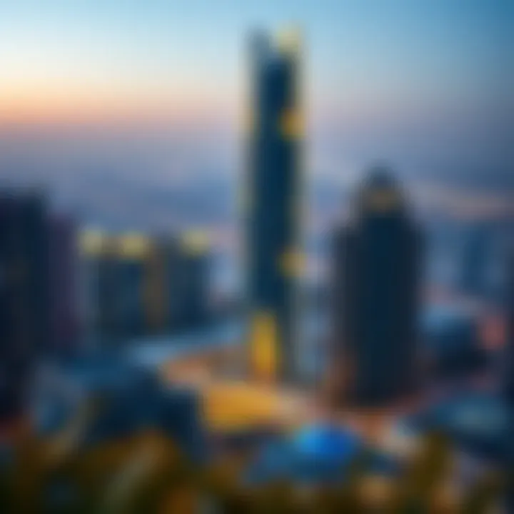 Surrounding landscape and urban environment of Dunya Tower