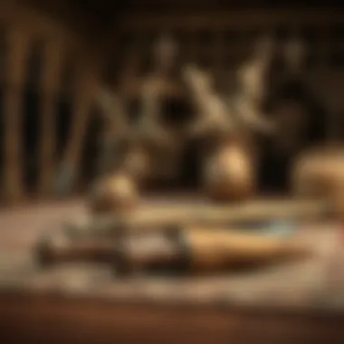 Illustration of traditional Bedouin tools and artifacts