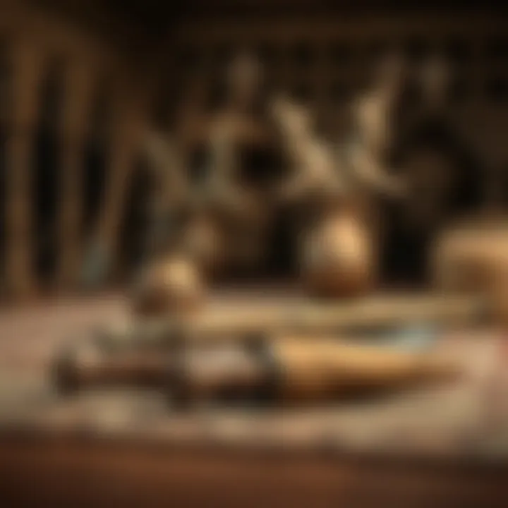 Illustration of traditional Bedouin tools and artifacts