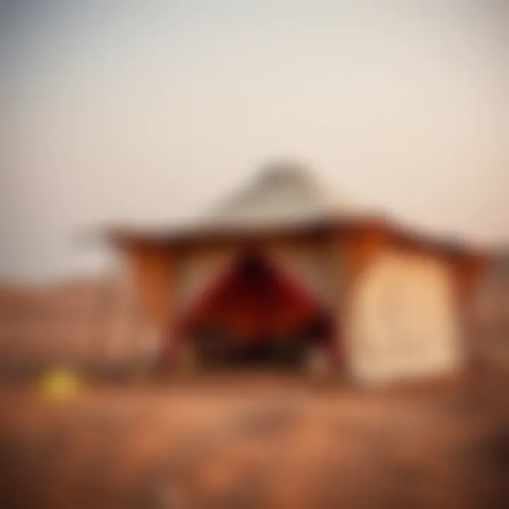 Traditional Emirati Bedouin tent in the desert