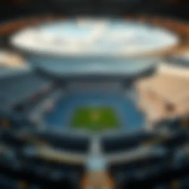 Bird's eye view of the seating layout in Etihad Arena