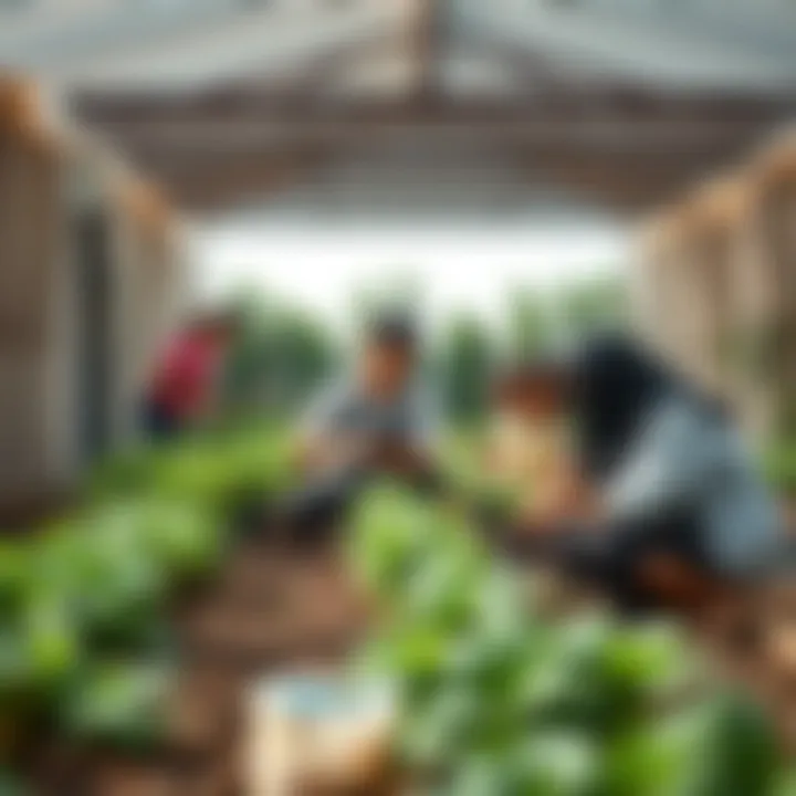 Community Engagement in Emaar Developments Community members engaging in farm garden activities