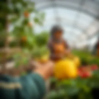 Harvesting Fresh Produce in Emaar Communities Harvesting fresh produce from Emaar's farm gardens