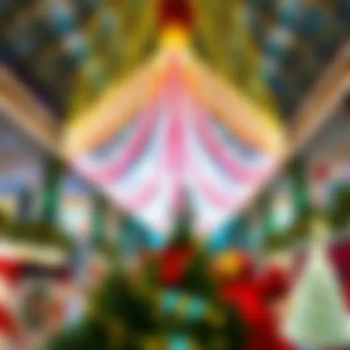 Stunning holiday decorations in a Dubai mall