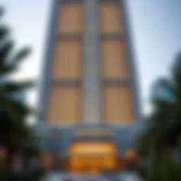 Stunning view of Gold Tower's facade highlighting its architectural design