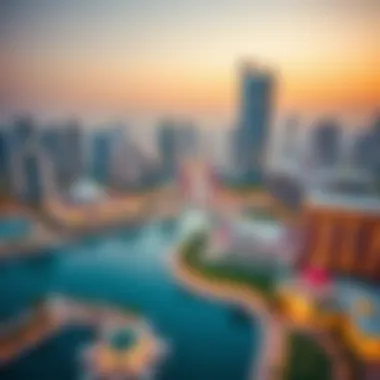 Panoramic view of the JLT area showcasing the vibrant community