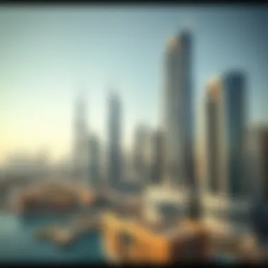 A panoramic view of Dubai's skyline showcasing iconic skyscrapers