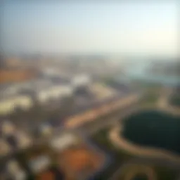 Aerial view of Jebel Ali Industrial Area showcasing its vast industrial zones