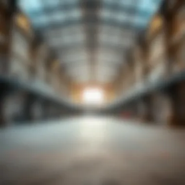 Modern Warehouse in Jebel Ali Industrial Area Inside view of a modern warehouse in Jebel Ali Industrial Area