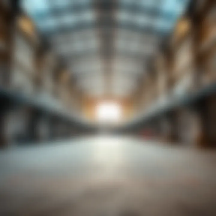 Modern Warehouse in Jebel Ali Industrial Area Inside view of a modern warehouse in Jebel Ali Industrial Area
