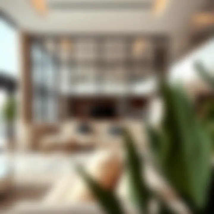 Integration of Living and Working Spaces Stylish loft partition integrating living and working spaces