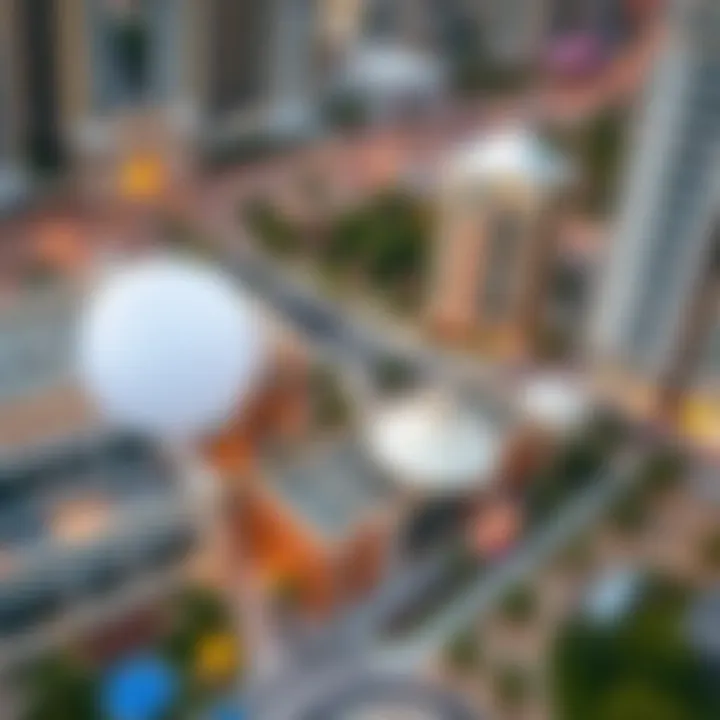 Aerial view showcasing the vibrant lifestyle and amenities in Mashreq