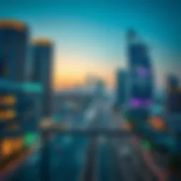 Stunning skyline view of Mashreq along Sheikh Zayed Road