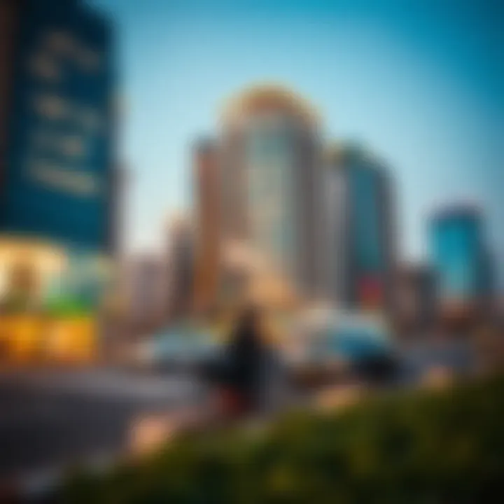 Dynamic urban scene reflecting the economic activity in Mashreq