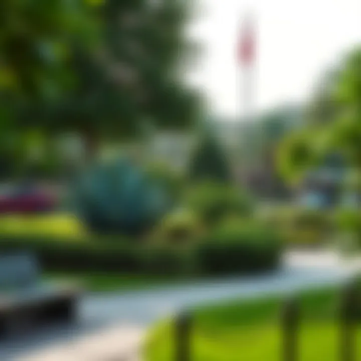 Community park in ضاحية مويلح with lush greenery