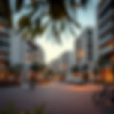 Modern residential buildings near Park Place