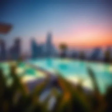 Charming rooftop pool with city views