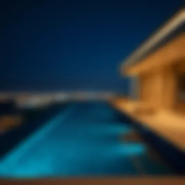 Modern infinity pool with elegant design