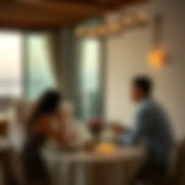 Luxurious romantic dining setup