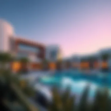 Architectural marvels of real estate developments on Marjan Island, illustrating modern luxury