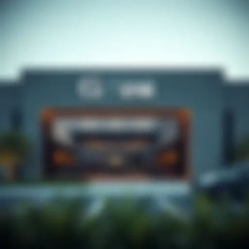 Exterior view of a modern gym facility in Dubai