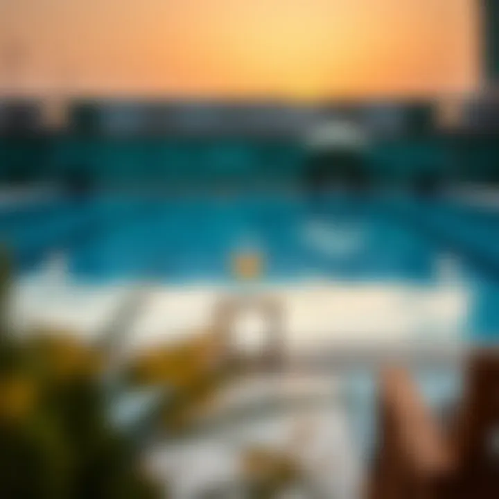 Amenities like a swimming pool in Al Rashidiya