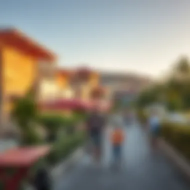 Vibrant community life in Rivana with local amenities and green spaces.