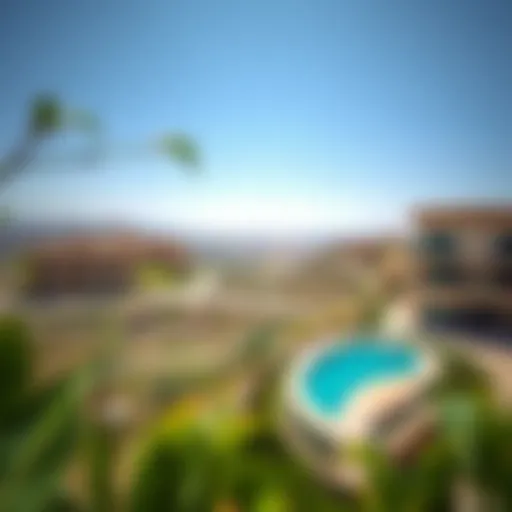 A panoramic view of Rivana showcasing its lush valleys and real estate developments.