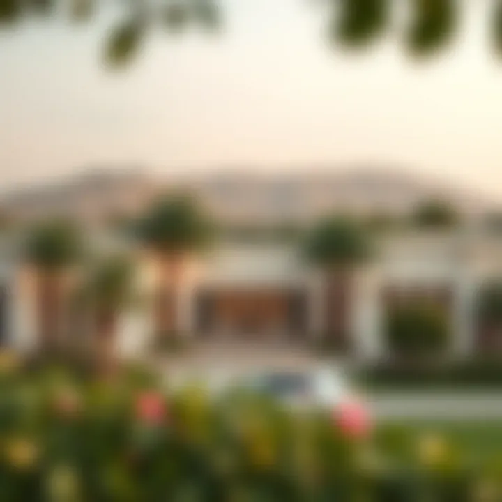 Lush greenery surrounding سفن هاوس العين