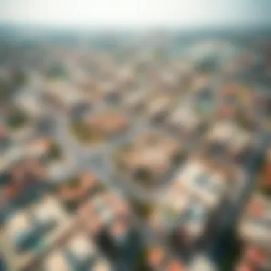 Aerial view of Jumeirah Village Circle highlighting Shamal Terraces location