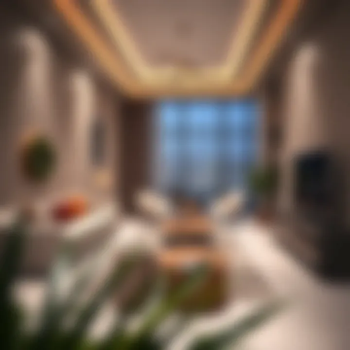 Luxurious interior of a Shamal Terraces apartment featuring contemporary design