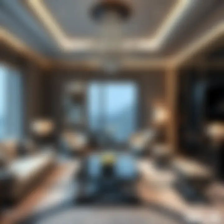 Elegant Suite Interior at SLS Hotel Luxurious interior of a suite at SLS Hotel Dubai showcasing elegance