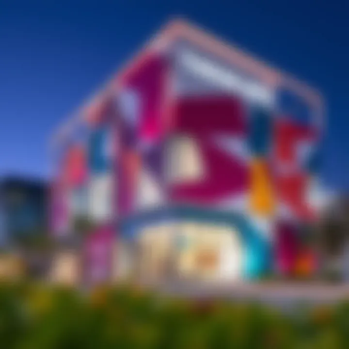 The vibrant facade of Tamani Arts showcasing its modern architecture