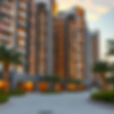 Luxurious residential buildings illustrating lifestyle advantages