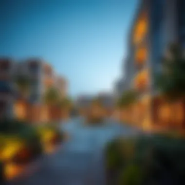 Community Spaces Encouraging Lifestyle in The Acres Dubai The vibrant community spaces in The Acres Dubai promoting social interaction and leisure.