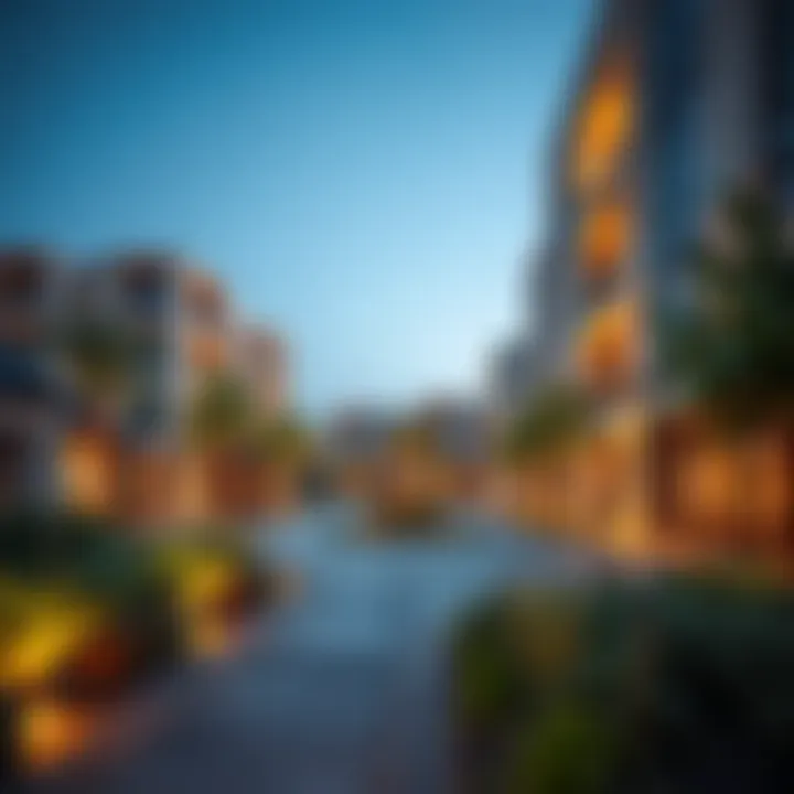 Community Spaces Encouraging Lifestyle in The Acres Dubai The vibrant community spaces in The Acres Dubai promoting social interaction and leisure.