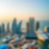 Panoramic view of Dubai Marina showcasing its architectural marvels