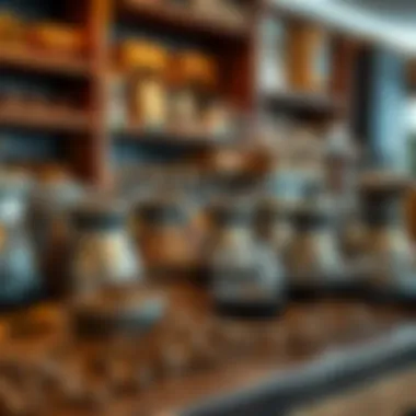 Diverse Coffee Selection Variety of coffee beans and brewing equipment