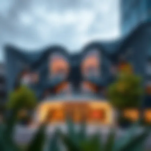 Stunning Exterior of the Butterfly Building Stunning exterior view of the Butterfly Building showcasing its unique architectural design