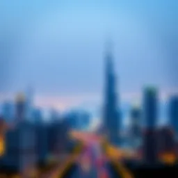 A stunning skyline view of Dubai featuring iconic skyscrapers