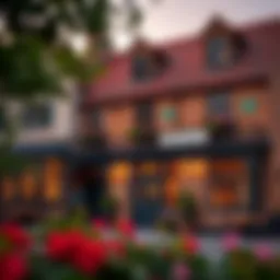 Exterior view of the Irish Village showcasing its charming architecture
