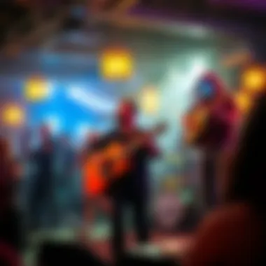 Vibrant Live Music at the Venue A vibrant live music performance at the Irish Village